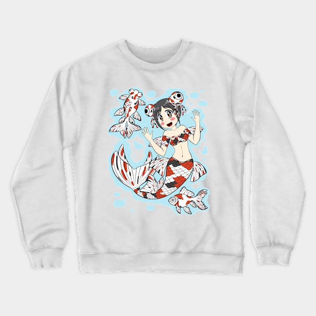 Goldfish Mermaid (Telescope, Demekin) Crewneck Sweatshirt by TeriyakiPigeon